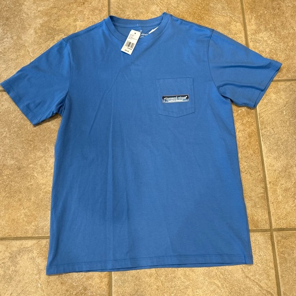 T-shirt Noir Vineyard Vines Homme - Taille XL, 100% Coton, Avec Poche Avant, Neuf Avec étiquettes, Fabriqué Au Pérou